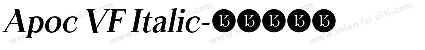 Apoc VF Italic字体转换